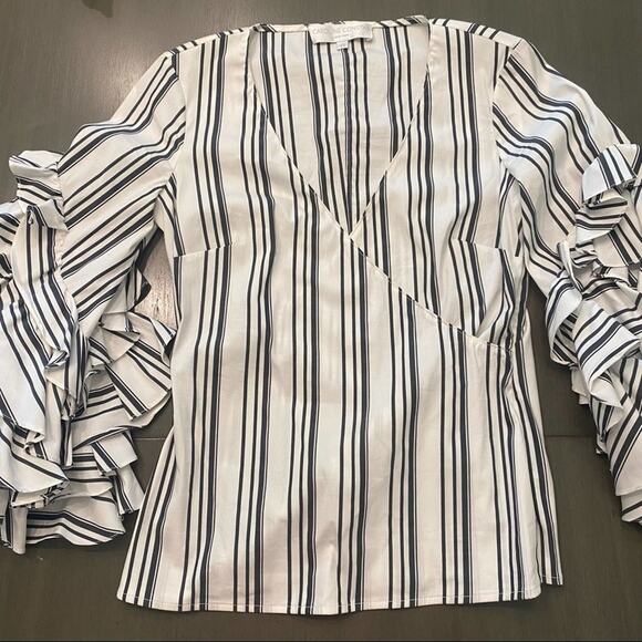 CAROLINE CONSTAS Ruffle Sleeve Top - Picture 4 of 6